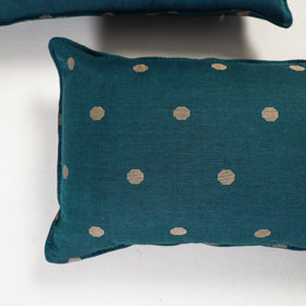 Blue - jacquard pillow covers (set of 2) 79 - handcrafted