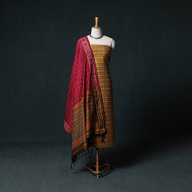 Pochampally Ikat Handwoven Sico 2pc Unstitched Dress Material Kurta Set 52