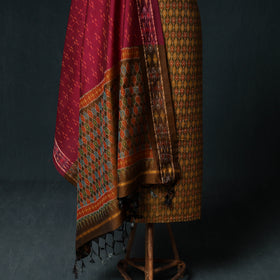 Pochampally Ikat Handwoven Sico 2pc Unstitched Dress Material Kurta Set 52