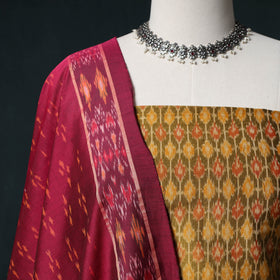 Pochampally Ikat Handwoven Sico 2pc Unstitched Dress Material Kurta Set 52
