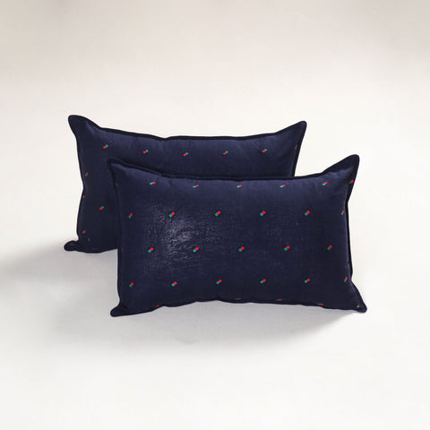 Blue - Jacquard Pillow Covers (Set of 2) 81