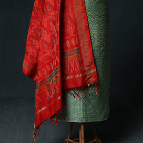 Pochampally Ikat Handwoven Sico 2pc Unstitched Dress Material Kurta Set 53