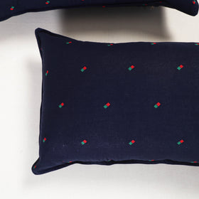 Blue - jacquard pillow covers (set of 2) 81 - handcrafted