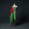 Pochampally Ikat Handwoven Sico 2pc Unstitched Dress Material Kurta Set 54