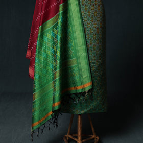 Pochampally Ikat Handwoven Sico 2pc Unstitched Dress Material Kurta Set 54