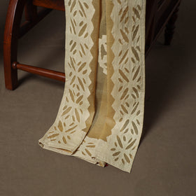 Applique Cutwork Cotton Unstitched Dress Material: Kurta, Bottom & Dupatta 09