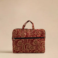 Maroon - Handmade Quilted Cotton Laptop Bag 03