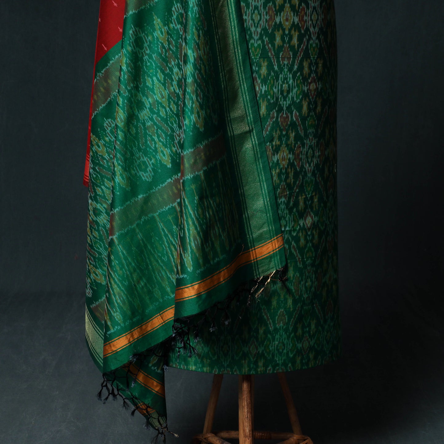 Pochampally Ikat Handwoven Sico 2pc Unstitched Dress Material Kurta Set 55