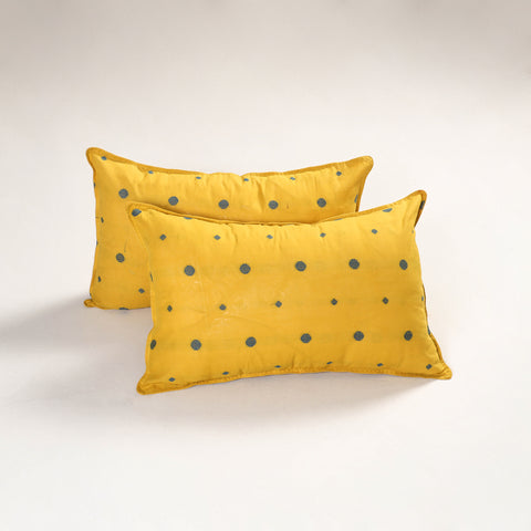 Yellow - Jacquard Pillow Covers (Set of 2) 84