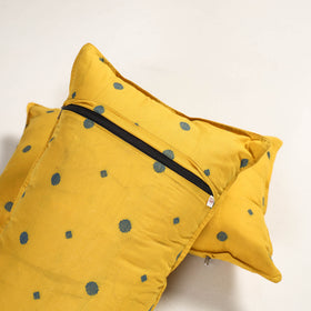 Yellow - jacquard pillow covers (set of 2) 84 - handcrafted