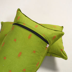 Green - jacquard pillow covers (set of 2) 85 - handcrafted