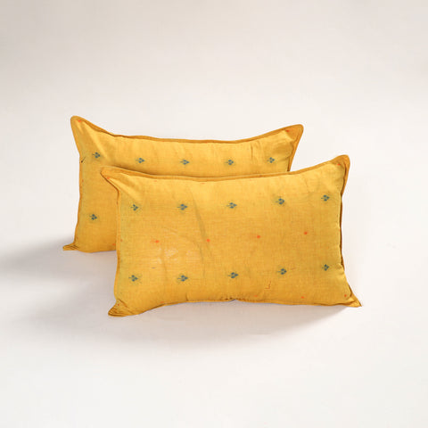 Yellow - Jacquard Pillow Covers (Set of 2) 86