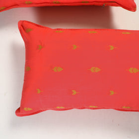 Red - jacquard pillow covers (set of 2) 88 - handcrafted