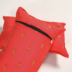 Red - jacquard pillow covers (set of 2) 88 - handcrafted