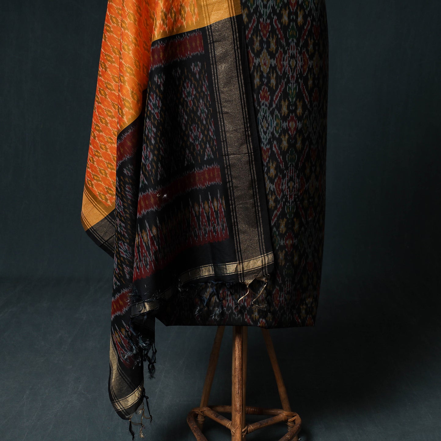 Pochampally Ikat Handwoven Sico 2pc Unstitched Dress Material Kurta Set 61