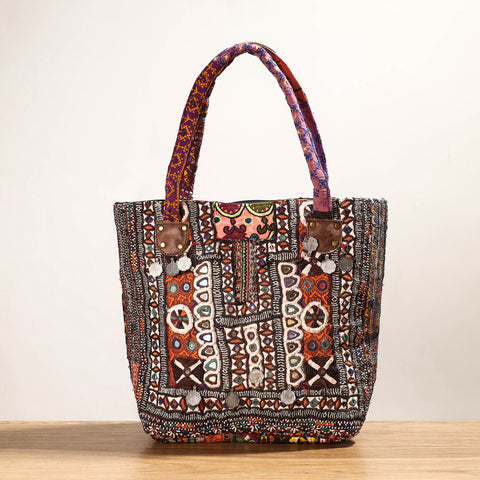 Multicolor - Banjara Vintage Embroidery Mirror & Coin Work Shoulder Bag