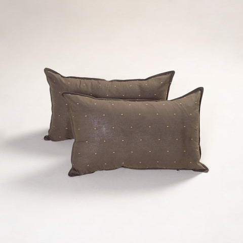 Brown - Jacquard Pillow Covers (Set of 2) 90