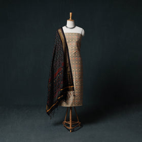 Pochampally Ikat Handwoven Sico 2pc Unstitched Dress Material Kurta Set 64