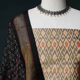 Pochampally Ikat Handwoven Sico 2pc Unstitched Dress Material Kurta Set 64
