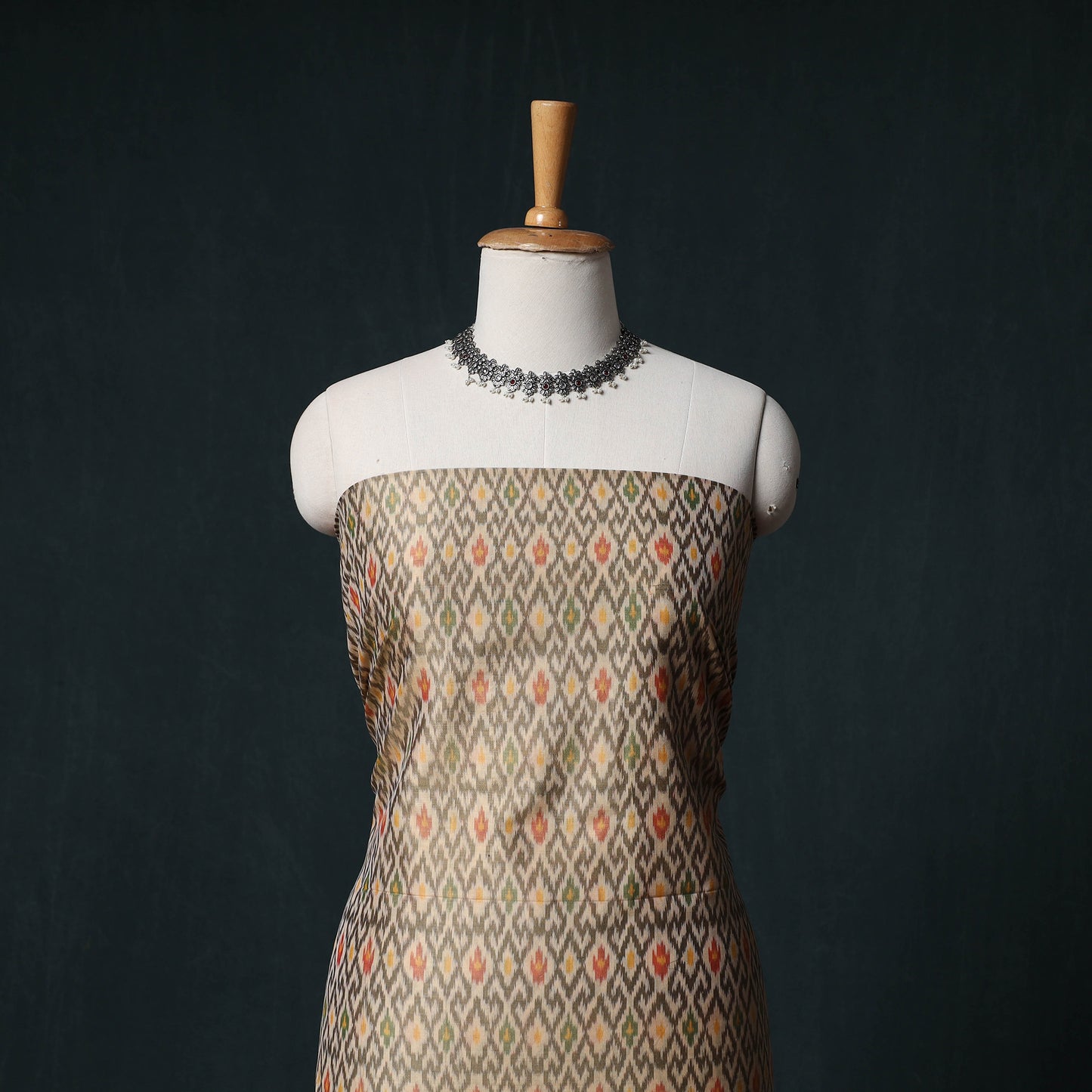 Pochampally Ikat Handwoven Sico 2pc Unstitched Dress Material Kurta Set 64