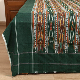 Green - Pochampally Dabi Ikat Cotton Double Bedsheet Set (108 x 90 in) 03