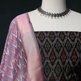 Pochampally Ikat Handwoven Sico 2pc Unstitched Dress Material Kurta Set 65