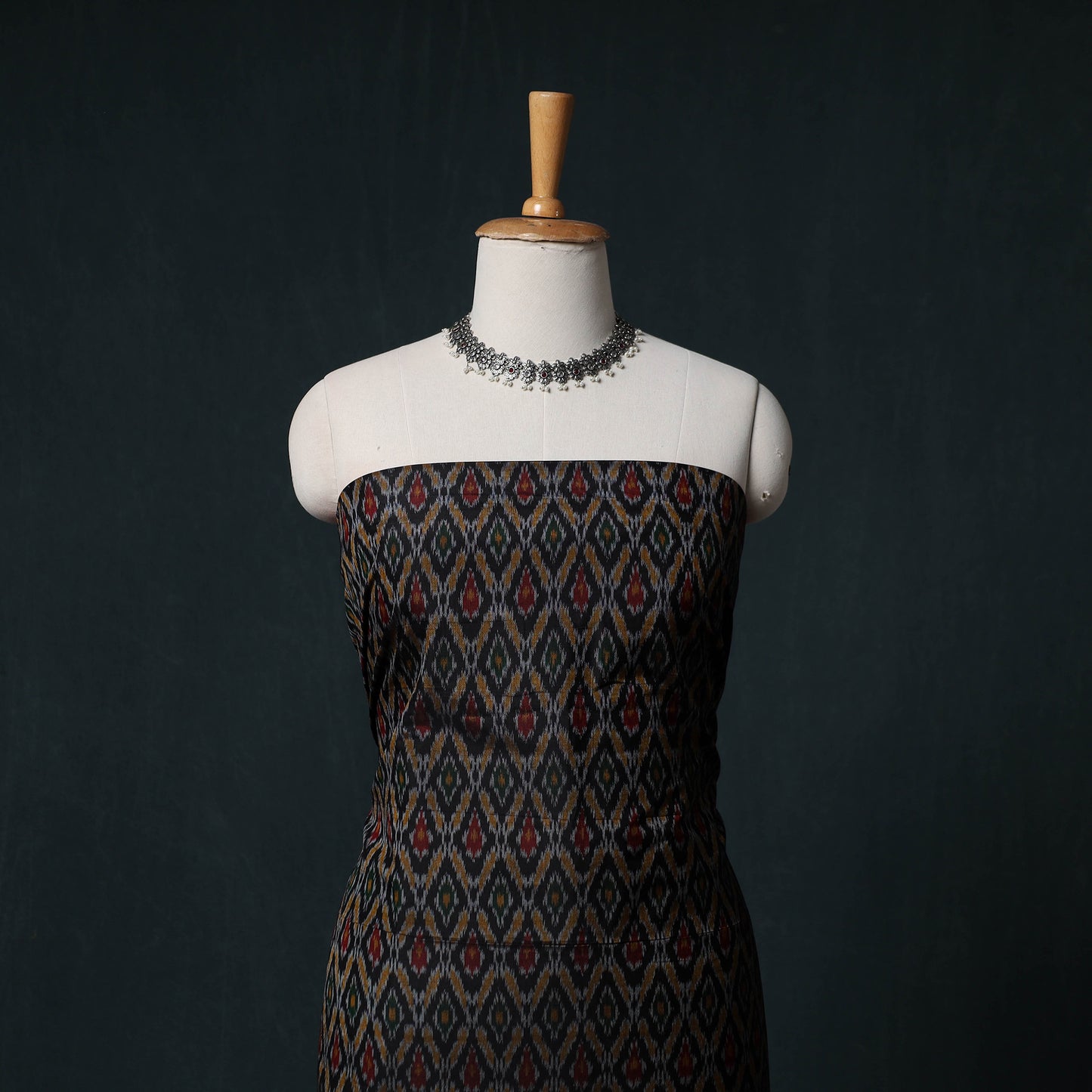 Pochampally Ikat Handwoven Sico 2pc Unstitched Dress Material Kurta Set 65