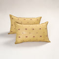 Beige - jacquard pillow covers (set of 2) 94 - handcrafted