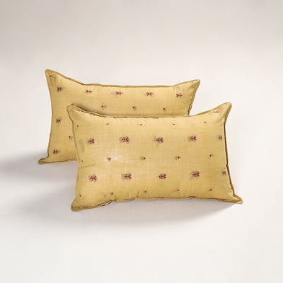 Beige - jacquard pillow covers (set of 2) 94 - handcrafted