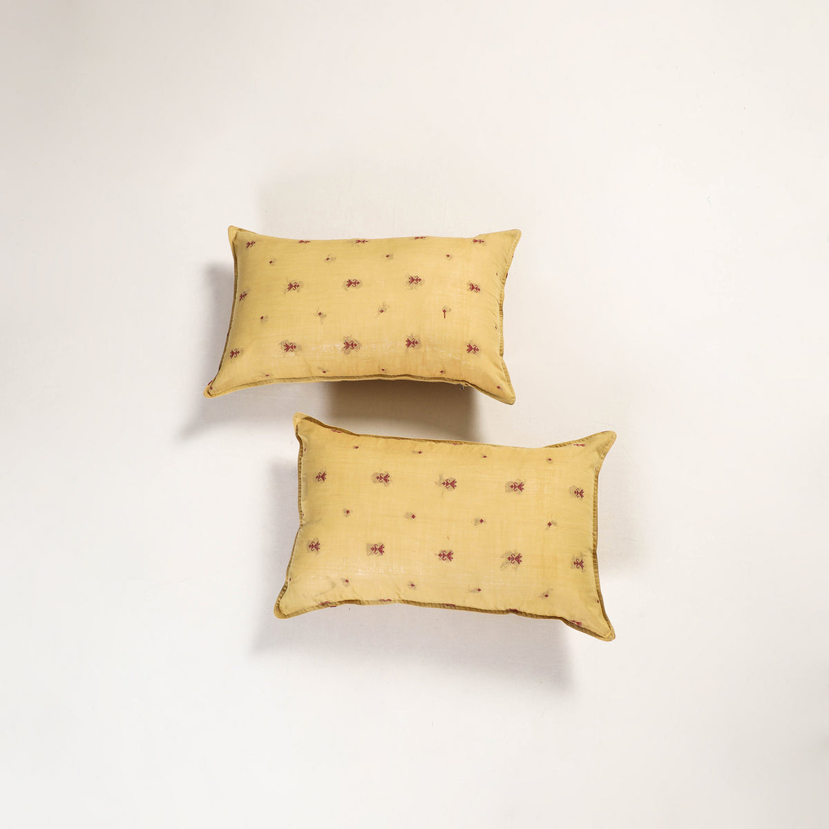 Beige - jacquard pillow covers (set of 2) 94 - handcrafted
