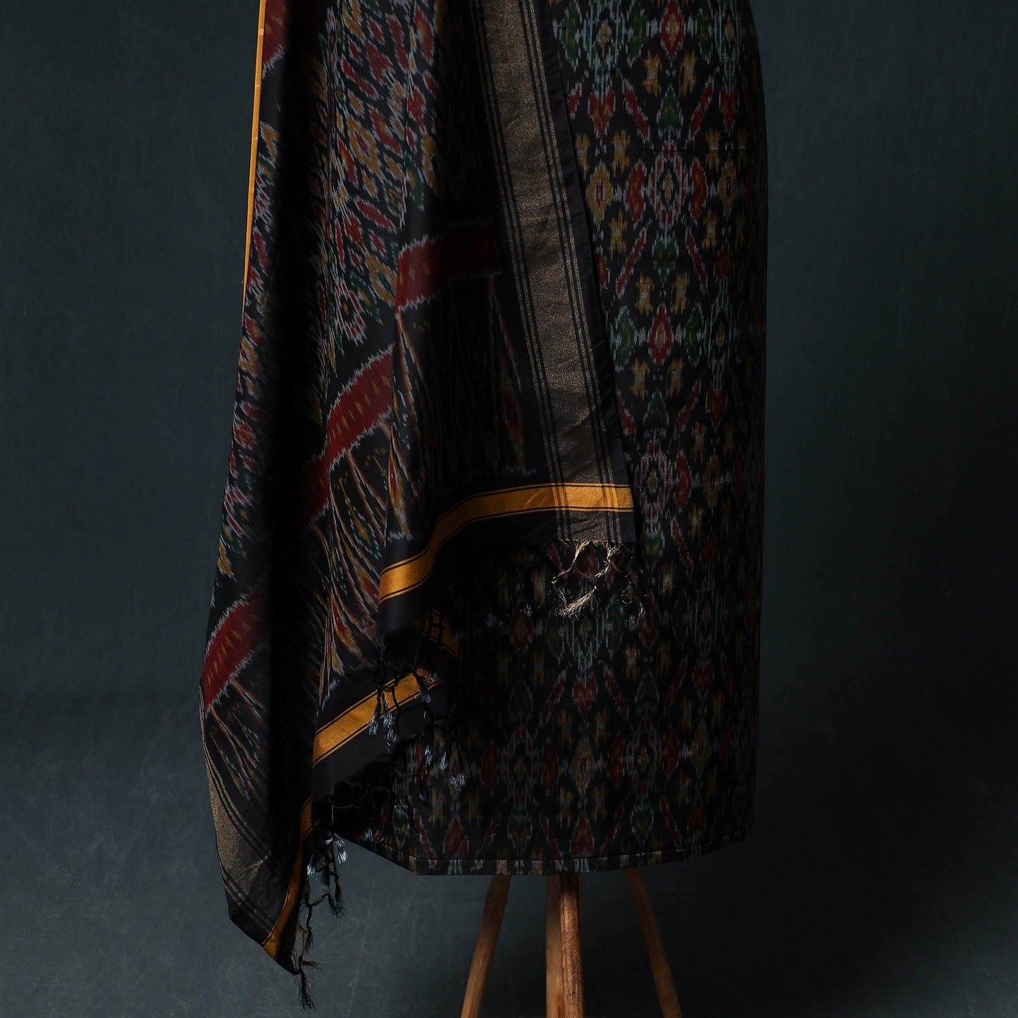 Pochampally Ikat Handwoven Sico 2pc Unstitched Dress Material Kurta Set 67