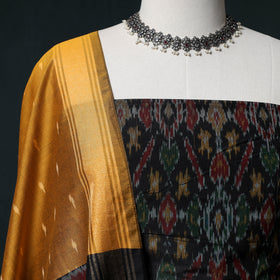 Pochampally Ikat Handwoven Sico 2pc Unstitched Dress Material Kurta Set 67