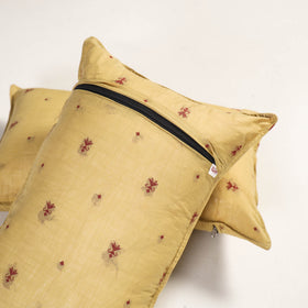 Beige - jacquard pillow covers (set of 2) 94 - handcrafted