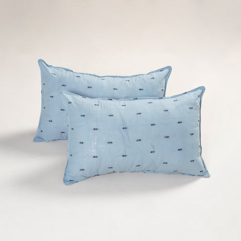 Blue - Jacquard Pillow Covers (Set of 2) 95