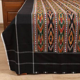 Black - Pochampally Dabi Ikat Cotton Double Bedsheet Set (108 x 90 in) 05