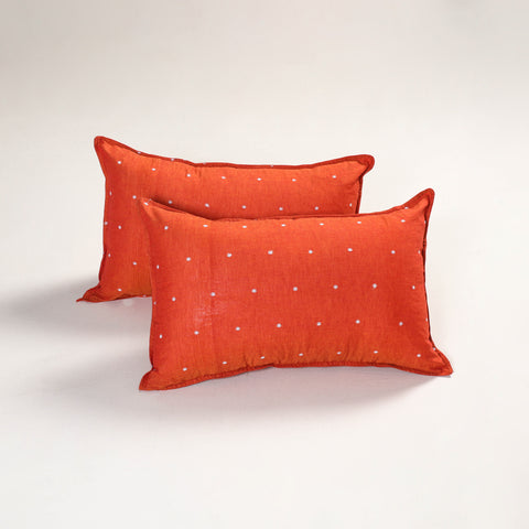 Orange - Jacquard Pillow Covers (Set of 2) 96