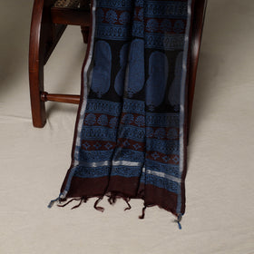 Bagh Hand Block Print Natural Dyed Chanderi Silk 3pc Unstitched Dress Material Suit Set 21