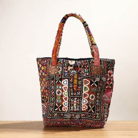 Multicolor - Banjara Vintage Embroidery Mirror & Coin Work Shoulder Bag