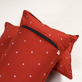 Red - jacquard pillow covers (set of 2) 97 - handcrafted