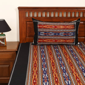 Pochampally Dabi Ikat Cotton Double Bedsheet Set (108 x 90 in) 07
