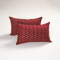 Red - pochampally ikat pillow covers (set of 2) 100