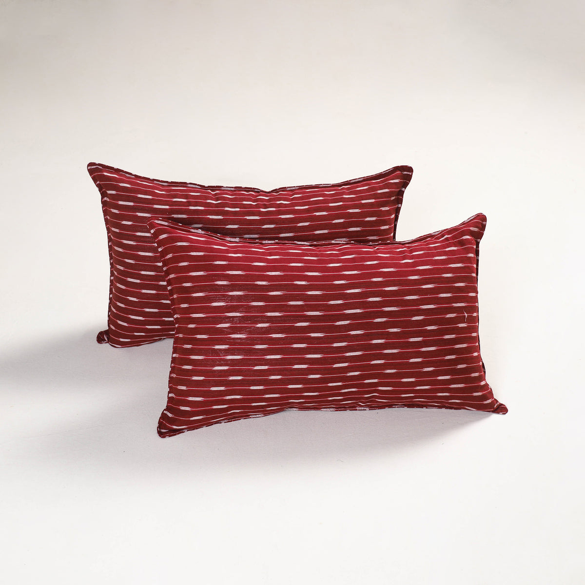 Red - pochampally ikat pillow covers (set of 2) 100