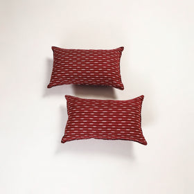 Red - pochampally ikat pillow covers (set of 2) 100