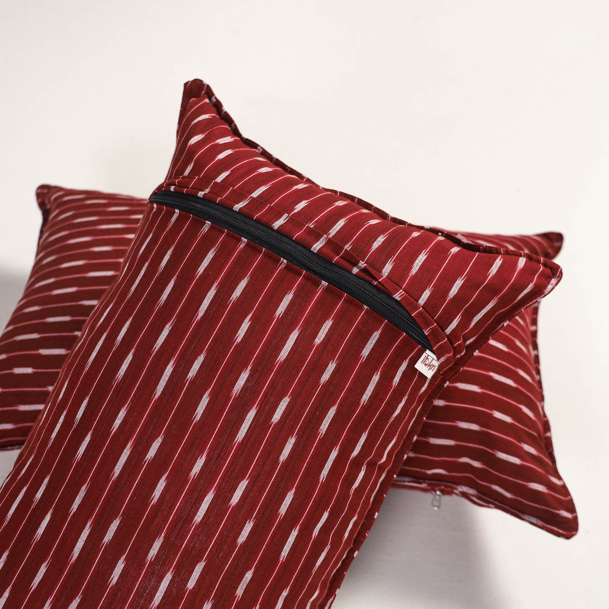 Red - pochampally ikat pillow covers (set of 2) 100