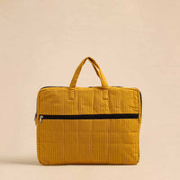 Yellow - Handmade Quilted Cotton Laptop Bag 36