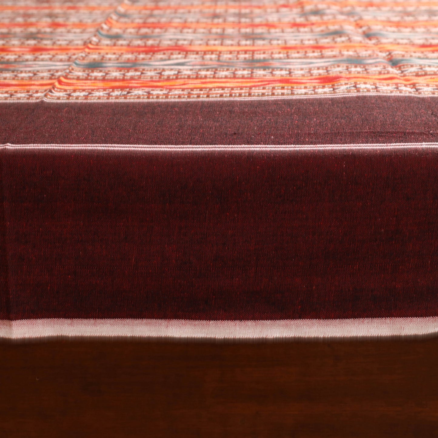 Pochampally Dabi Ikat Cotton Double Bedsheet Set (108 x 90 in) 09