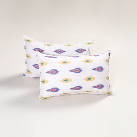 White - pochampally ikat pillow covers (set of 2) 101