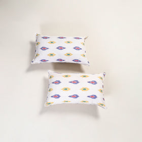 White - pochampally ikat pillow covers (set of 2) 101