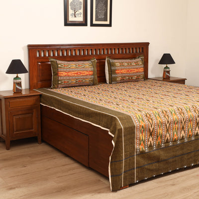 Pochampally Dabi Ikat Cotton Double Bedsheet Set (108 x 90 in) 13