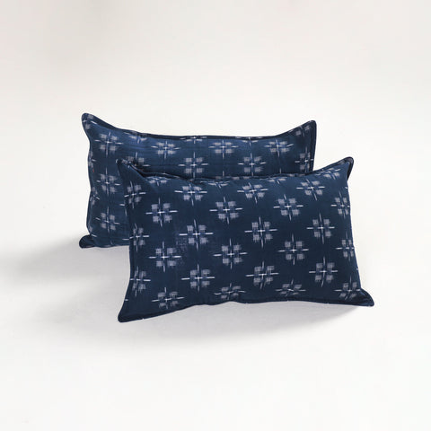 Blue - Pochampally Ikat Pillow Covers (Set of 2) 102